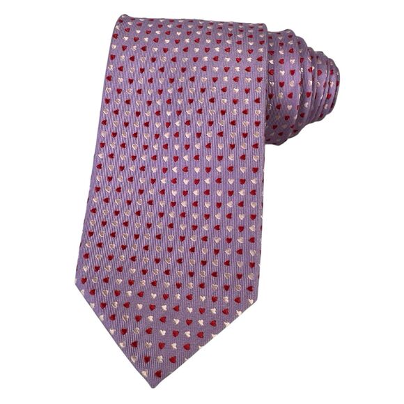 Seigo Katsuragawa Men's 100% Silk Necktie Limited Edition 4/8 Multicolor Hearts - Picture 1 of 5